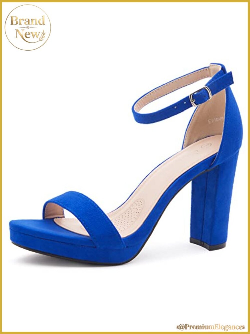 Chunky Heeled Sandals Ankle Strap Open Toe Platform Dressy
